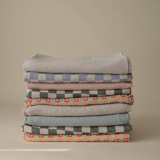 Mushie Muslin Swaddle Blanket – Organic Cotton