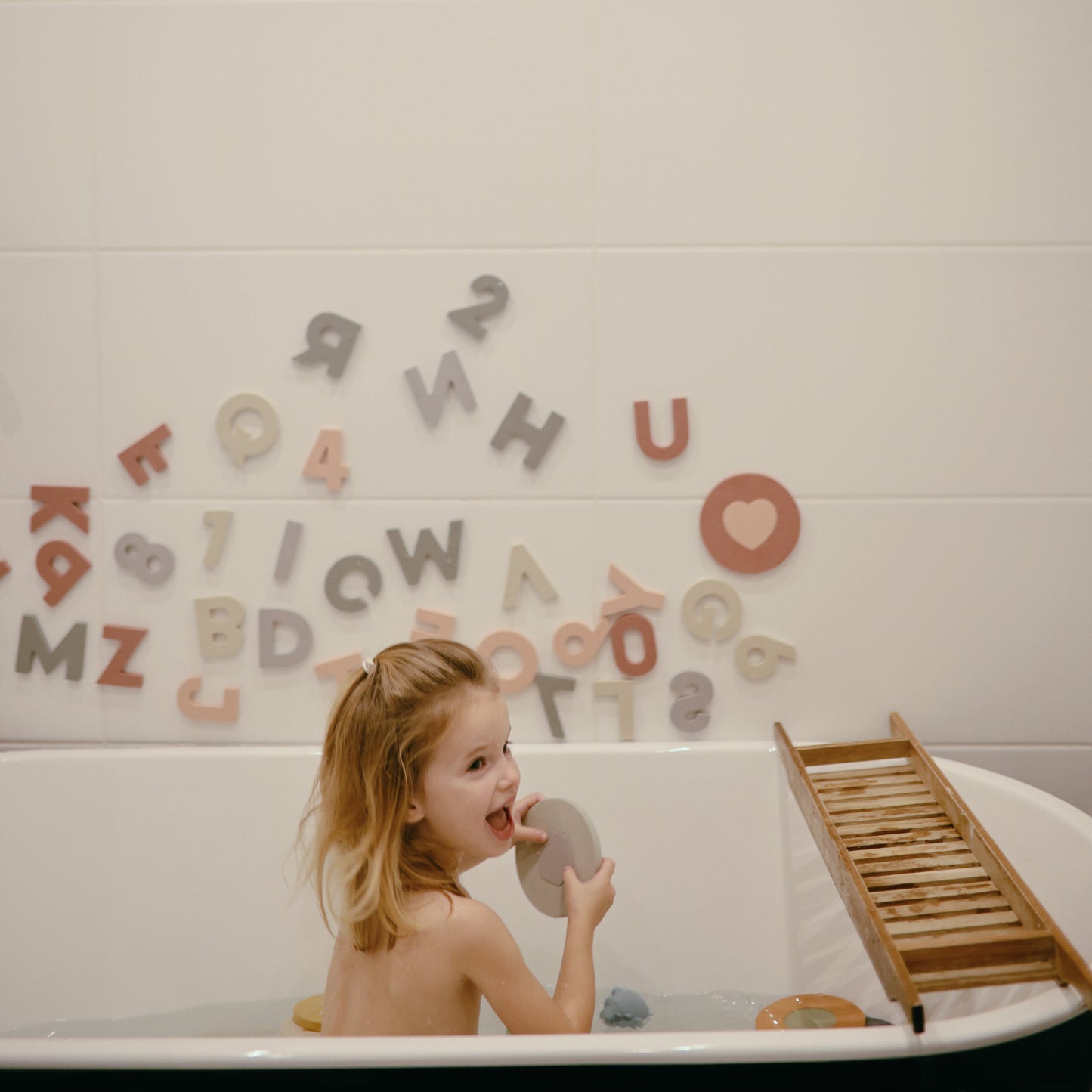Mushie Foam Bath Puzzle β Floating Geometric Shapes