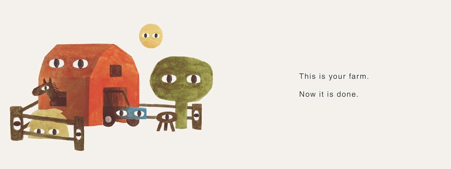 Inside illustration of Your Farm book by Jon Klassen.