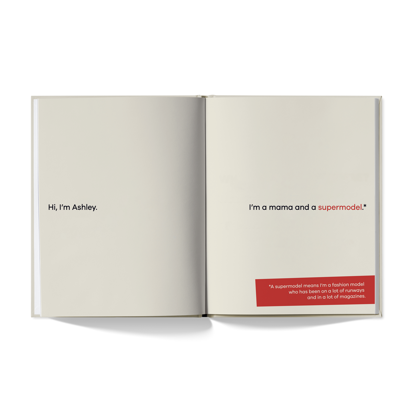 Open book with text on a white background