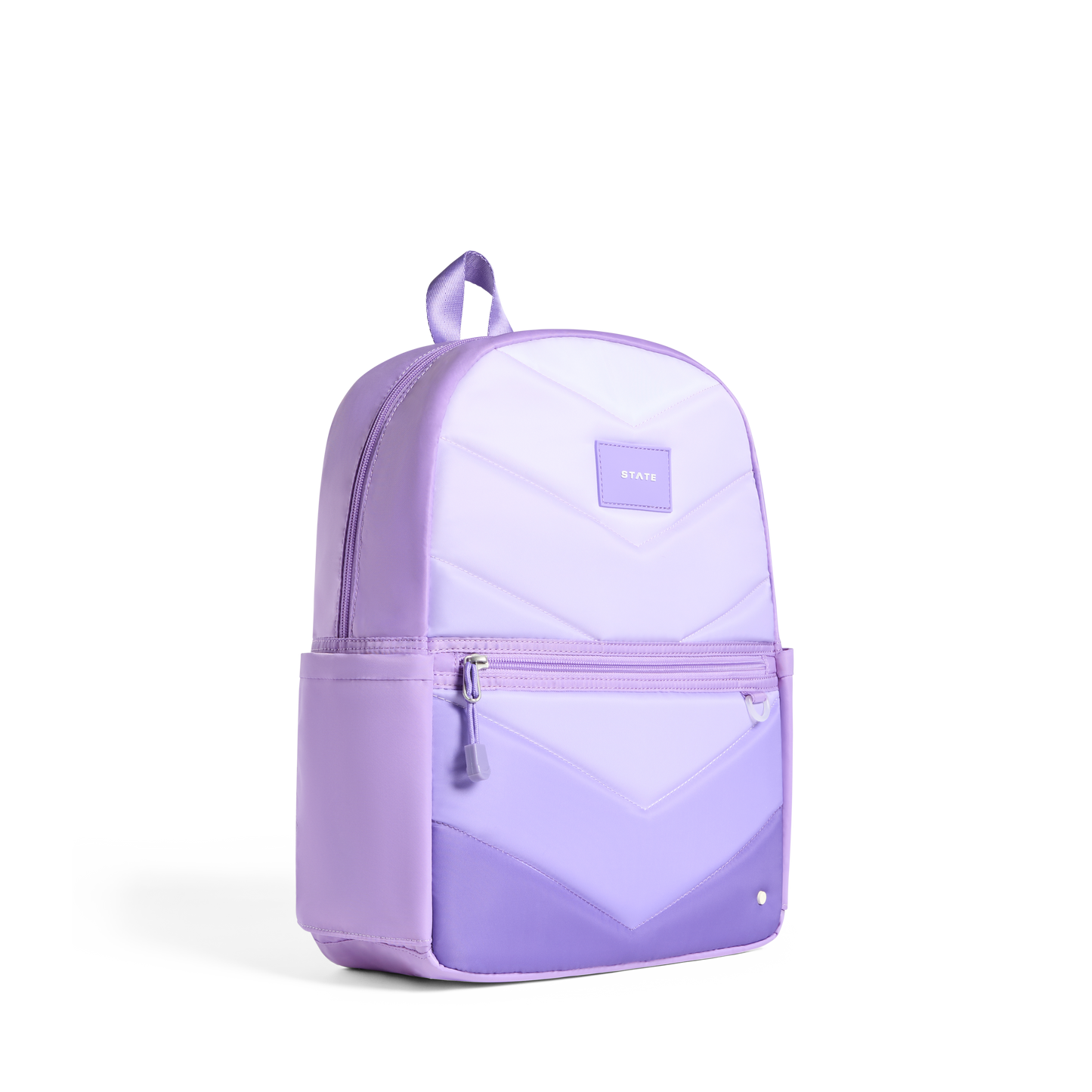 Purple gradient backpack on a white background