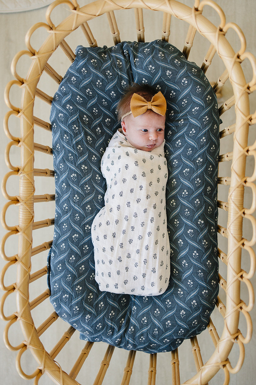 Muslin Swaddle Blanket - Cream Berry