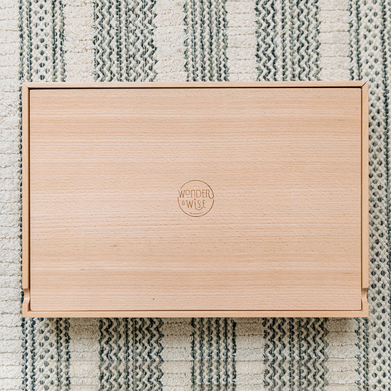 Wonder & Wise Compelling Spelling – Wooden Letter Tiles & Cards