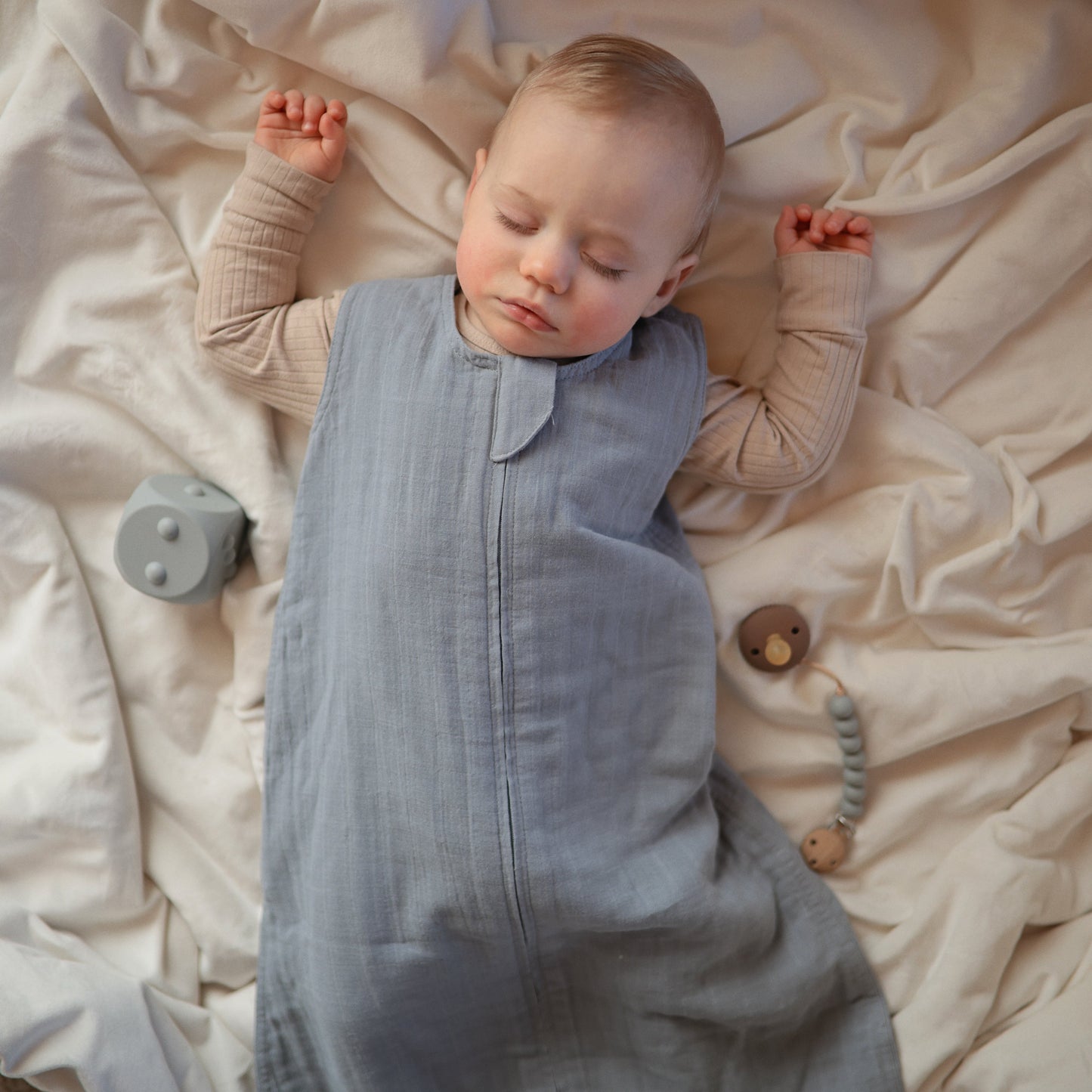 Mushie Organic Cotton Sleepbag – Lightweight Muslin