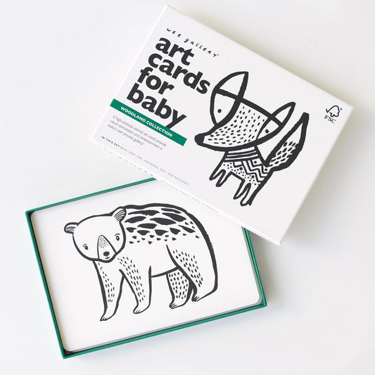 Box of 'Art Cards for Baby' with illustrations on a white background