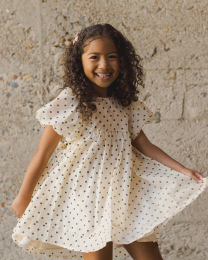 Luna Dress - Flocked Daisy