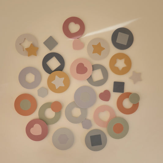 Mushie Foam Bath Puzzle – Floating Geometric Shapes