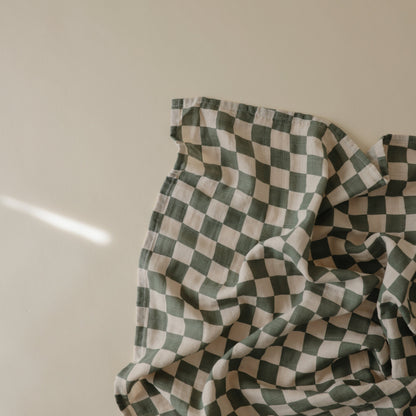 Mushie Muslin Swaddle Blanket – Organic Cotton