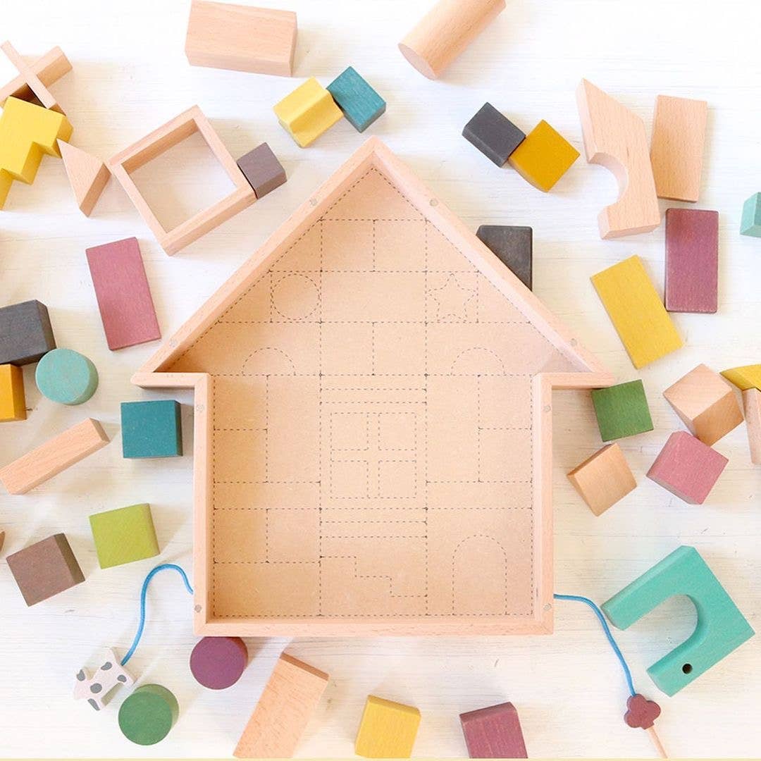Tsumiki Building House-Shaped Block Set