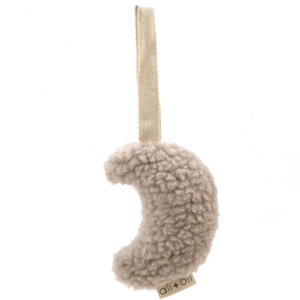 Plush Moon Pacifier Holder (Sand)