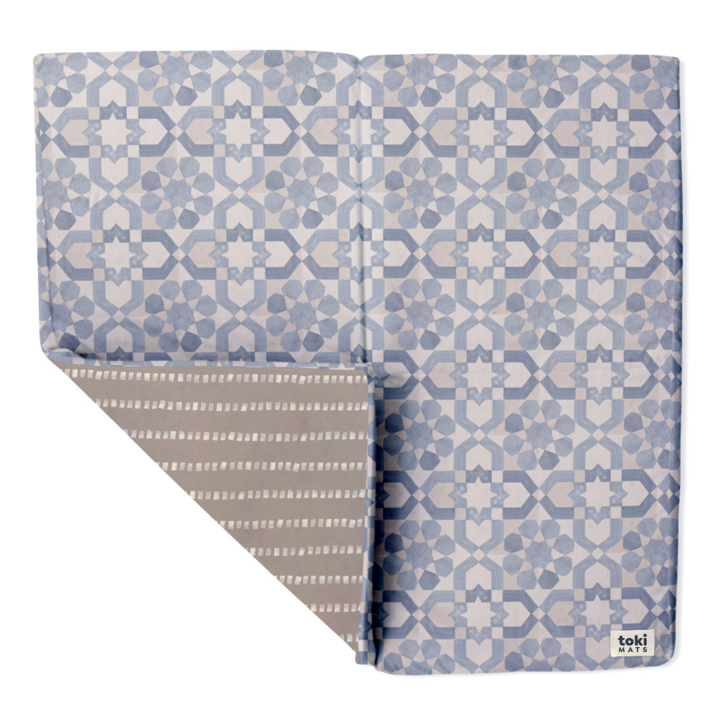 Toki Kids - Blue Tile Organic Cotton Mat