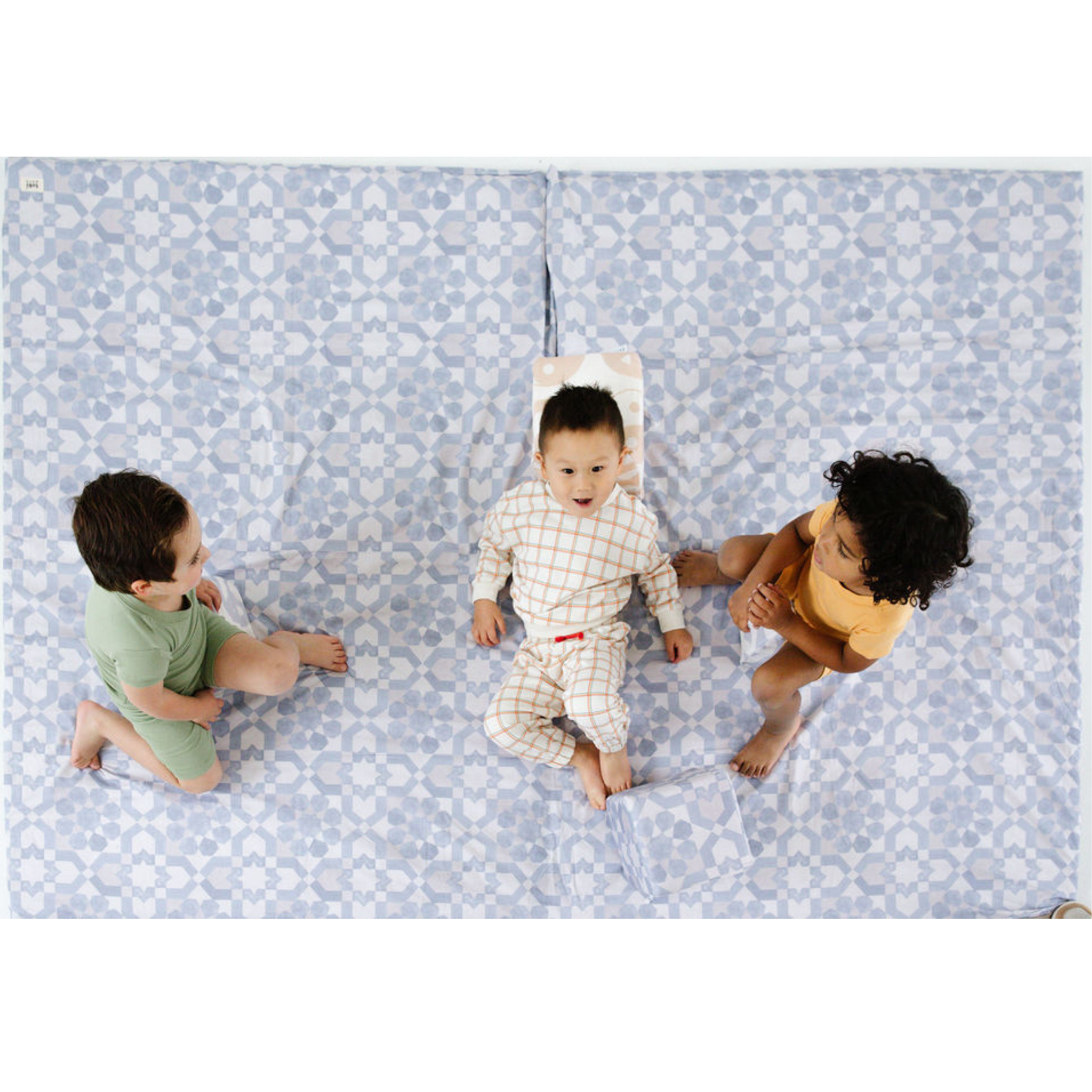 Toki Kids - Blue Tile Organic Cotton Mat