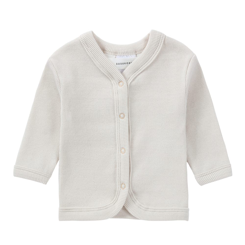 Ribbed Cardigan - Salt