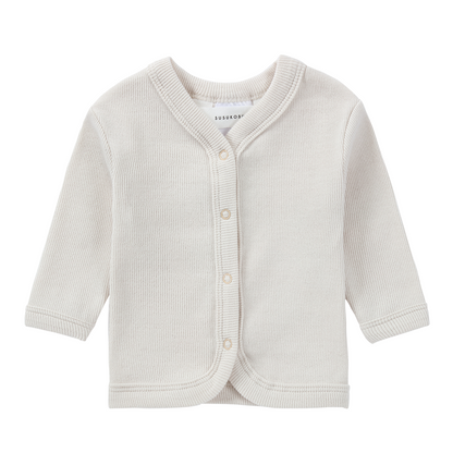 Ribbed Cardigan - Salt