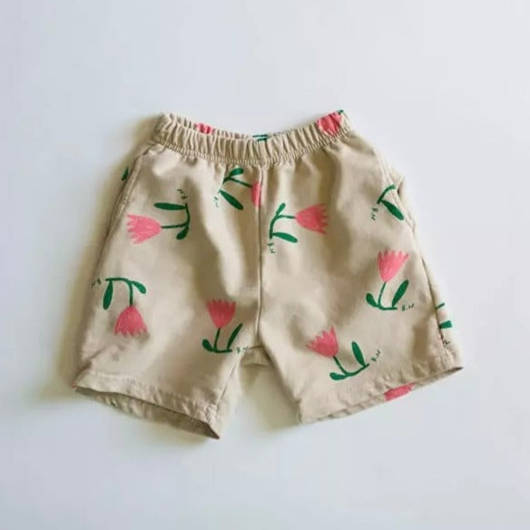 Tulip Print Shorts