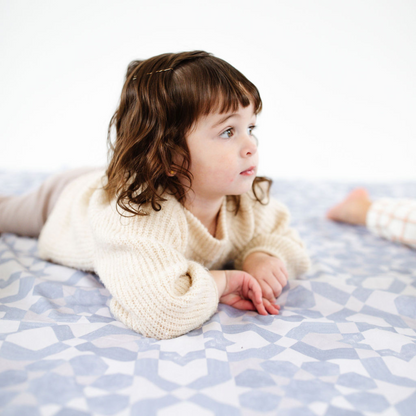 Toki Kids - Blue Tile Organic Cotton Mat