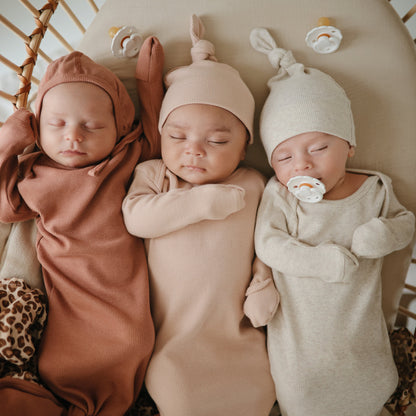 Mushie Baby Bonnet – Organic Cotton Rib Knit