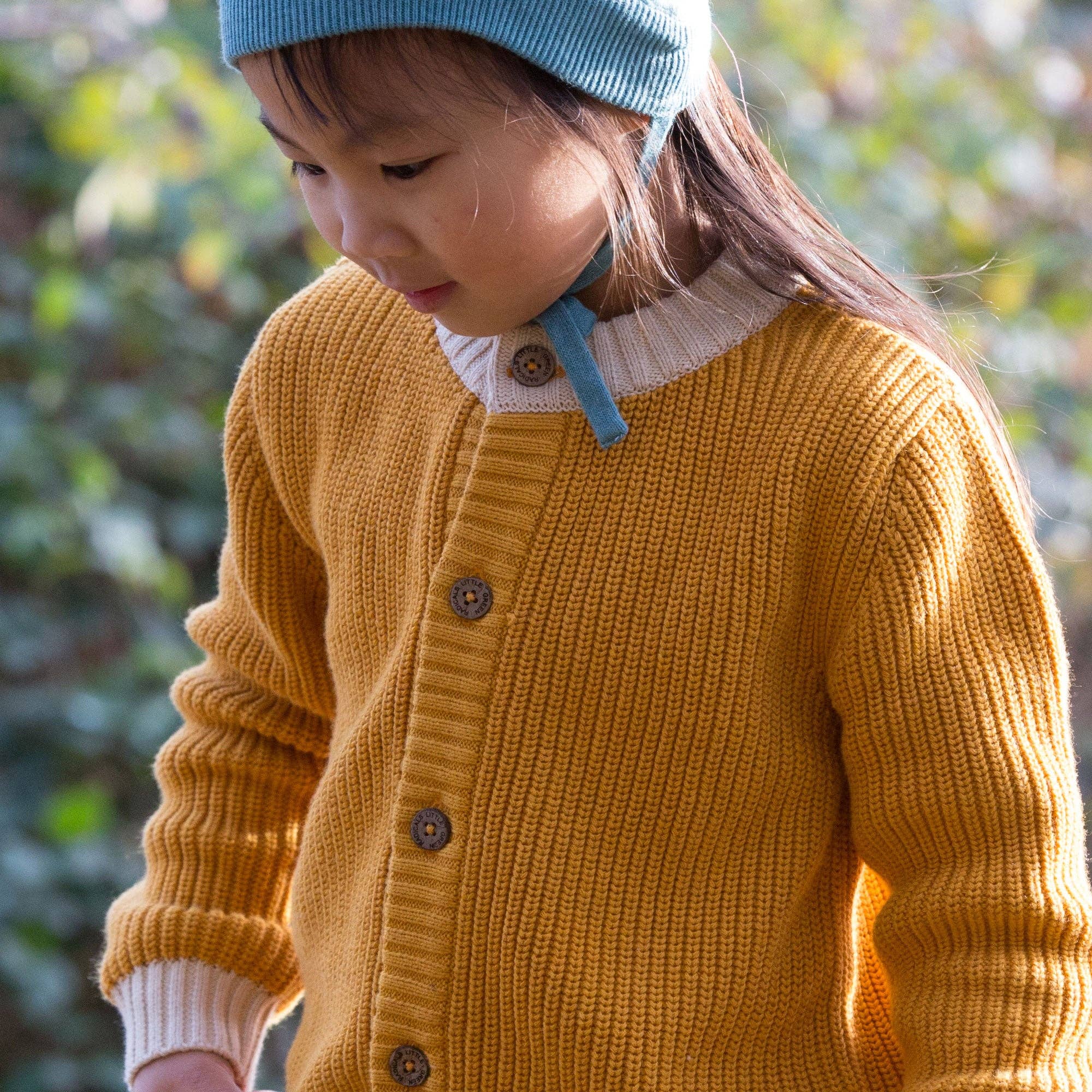Gold Snuggly Knitted Cardigan