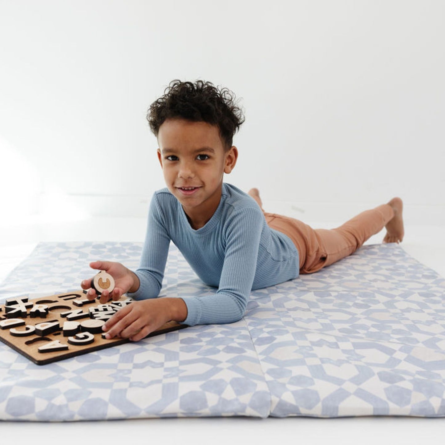 Toki Kids - Blue Tile Vegan Leather Mat