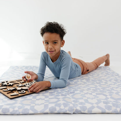 Toki Kids - Blue Tile Vegan Leather Mat