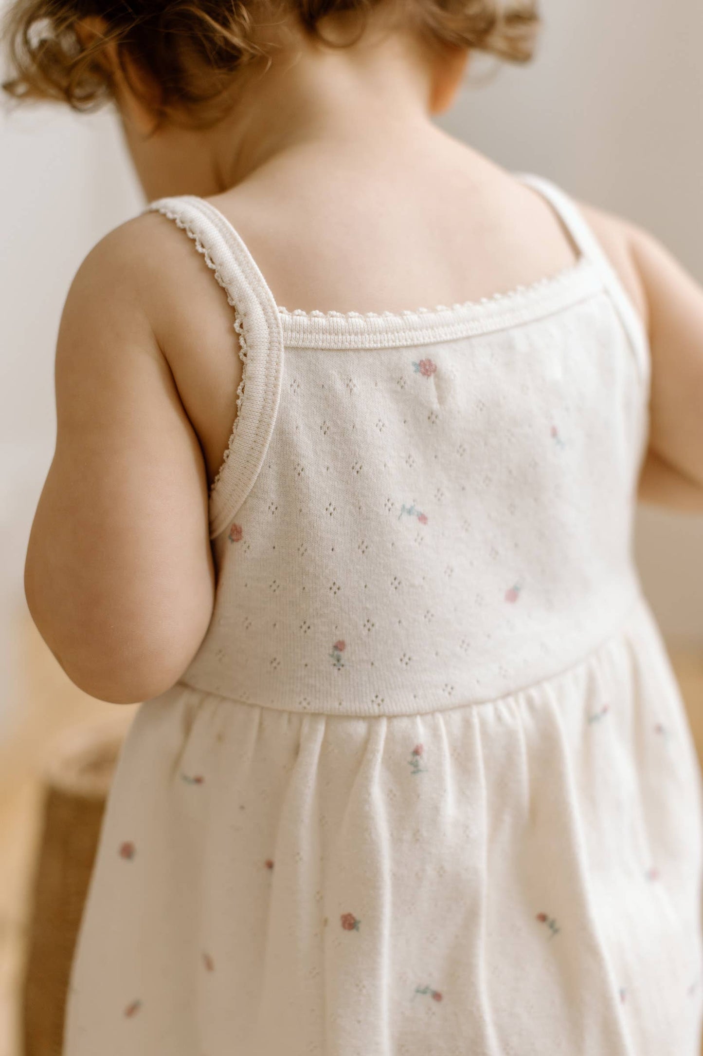 Organic Baby Soleil Pointelle Bodysuit Dress - Pia Floral