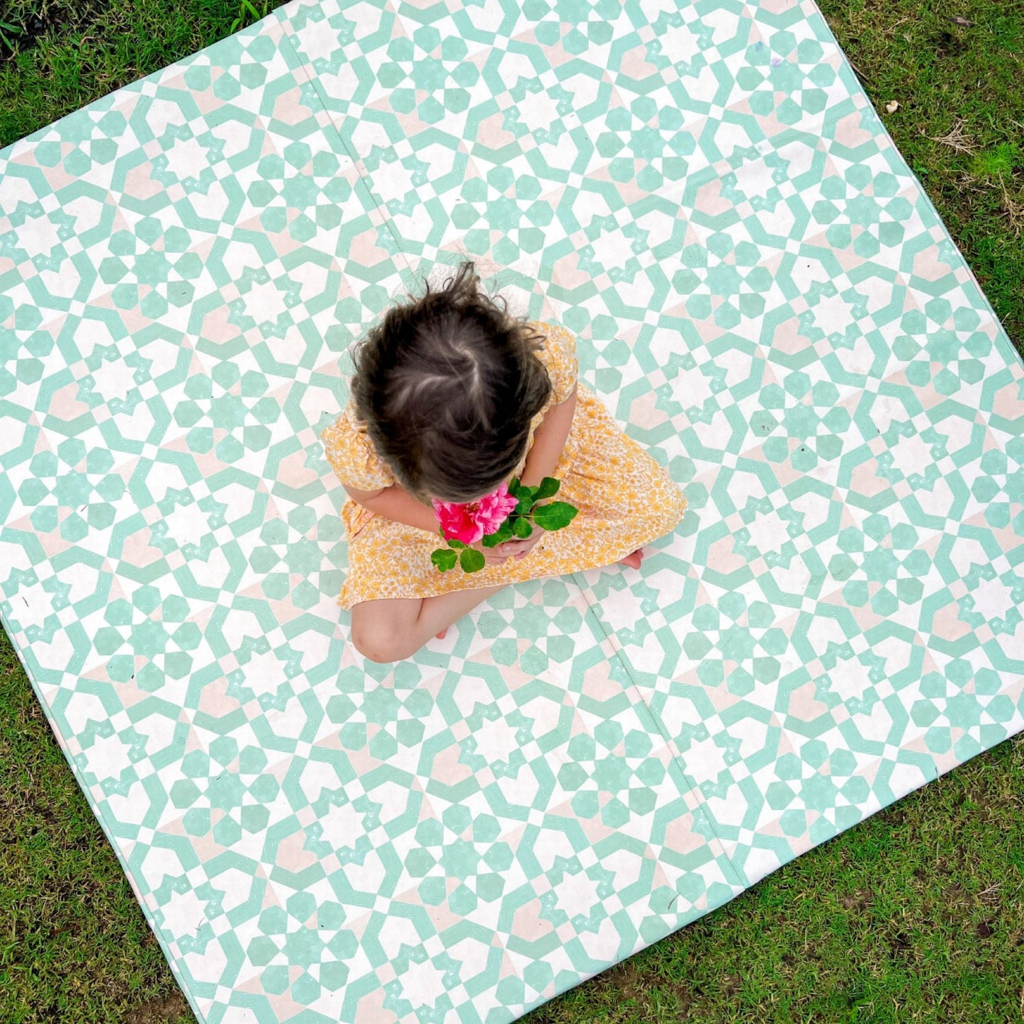 Toki Kids - Green Tile Vegan Leather Mat