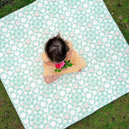 Toki Kids - Green Tile Vegan Leather Mat