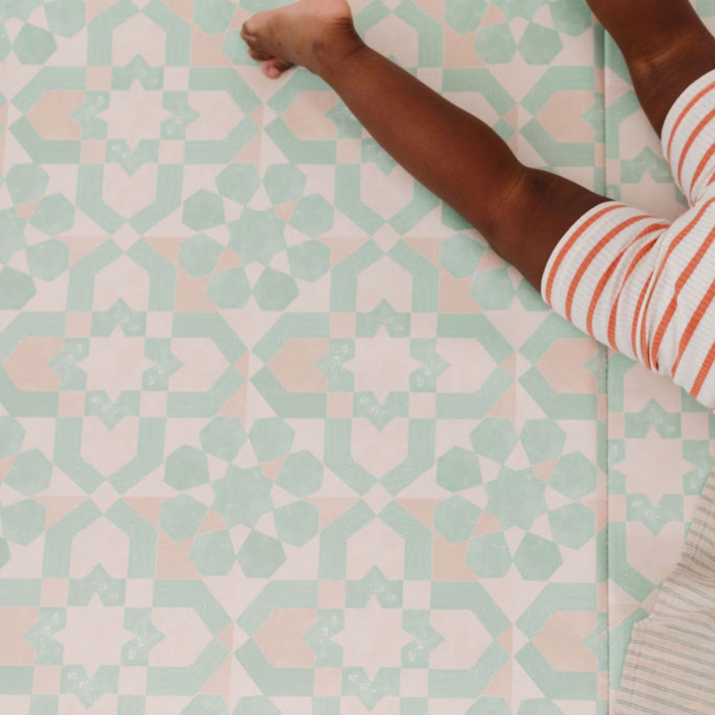 Toki Kids - Green Tile Vegan Leather Mat