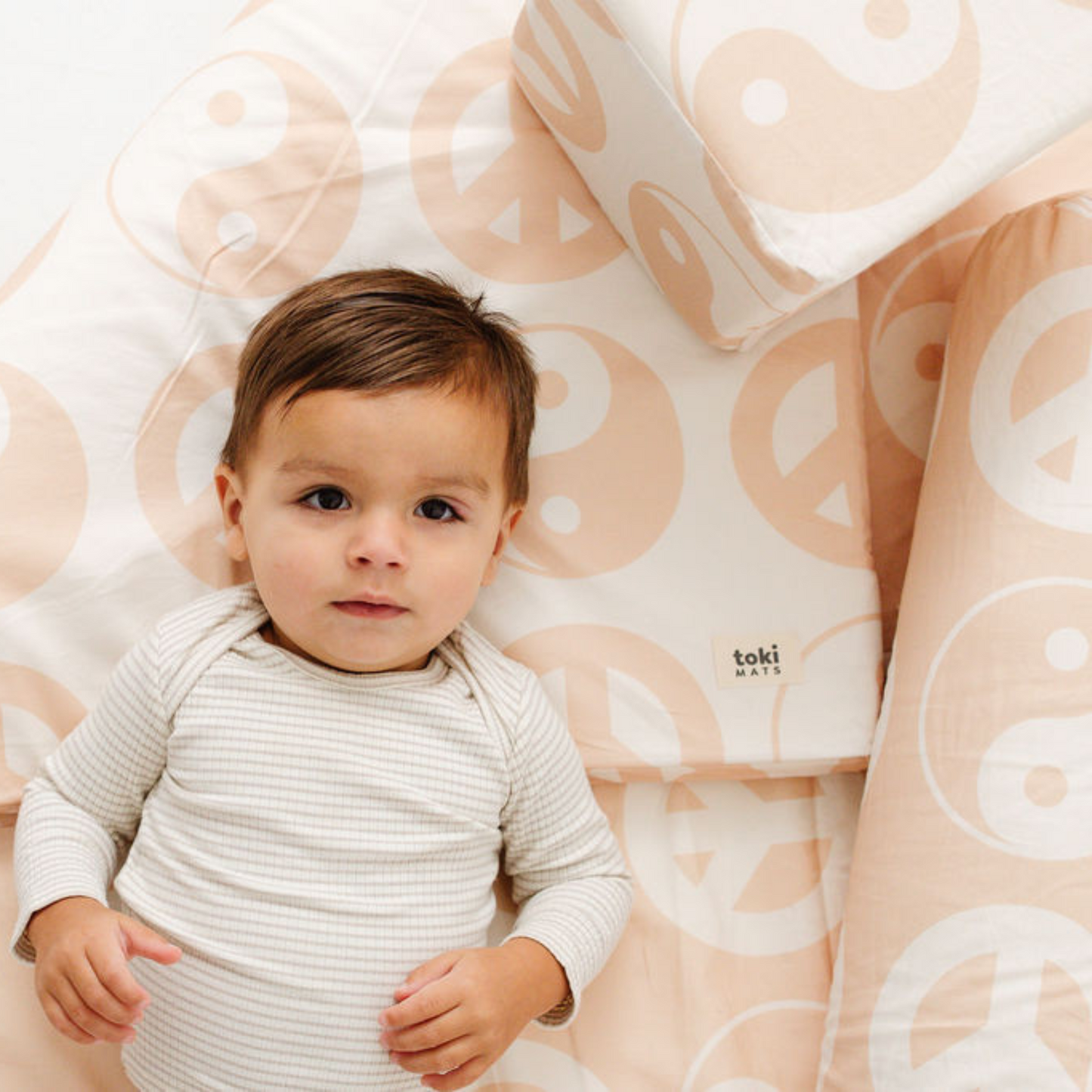 Organic Support Pillow - Beige Yin Yang
