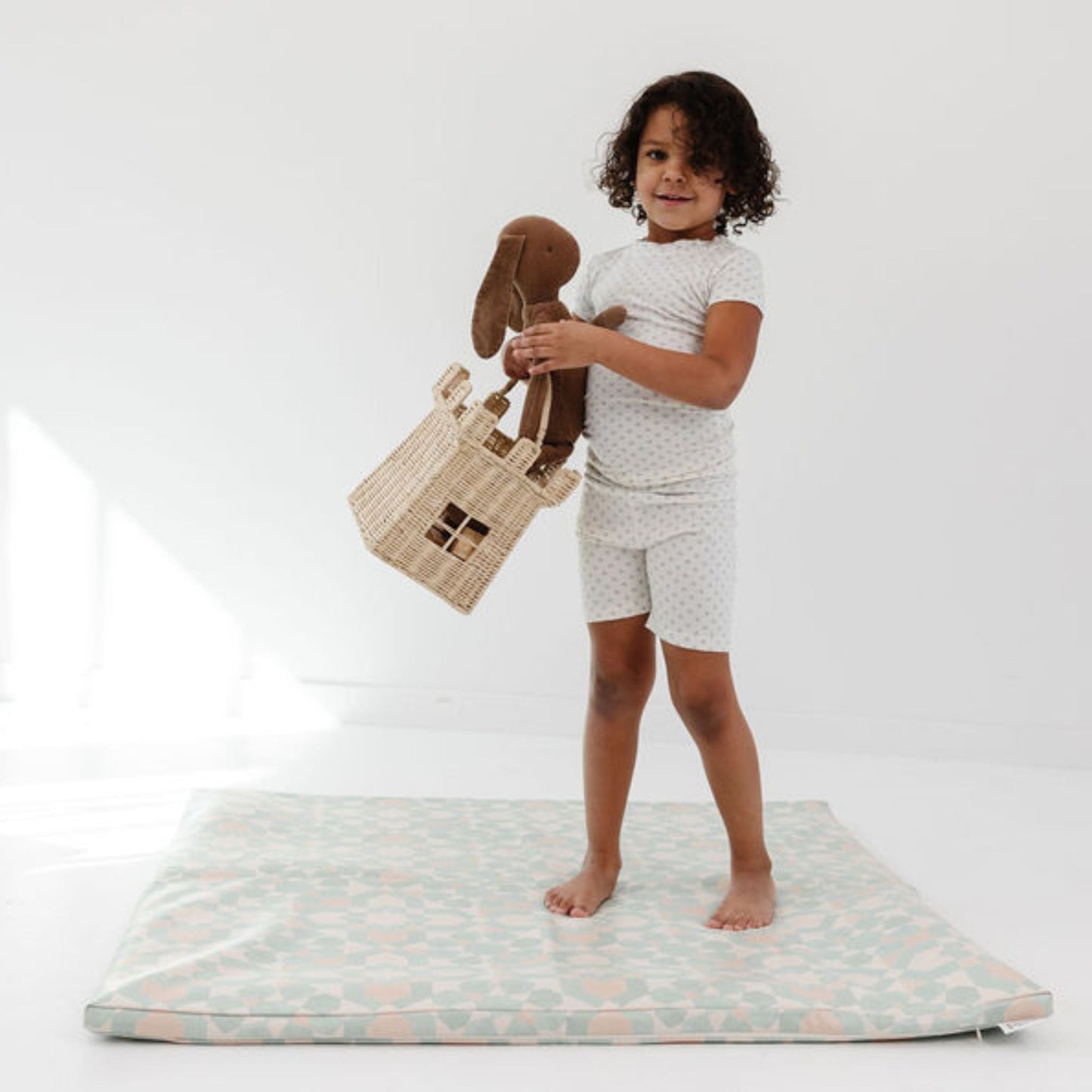 Toki Kids - Green Tile Vegan Leather Mat