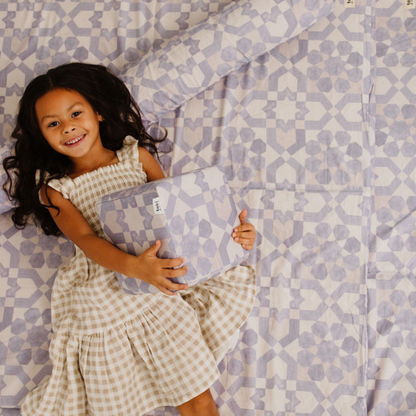 Toki Kids - Blue Tile Organic Cotton Mat