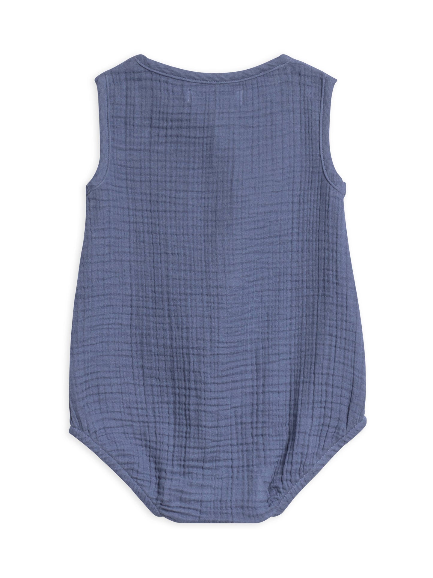 Organic Baby Bowie Muslin Bubble Romper - Marino
