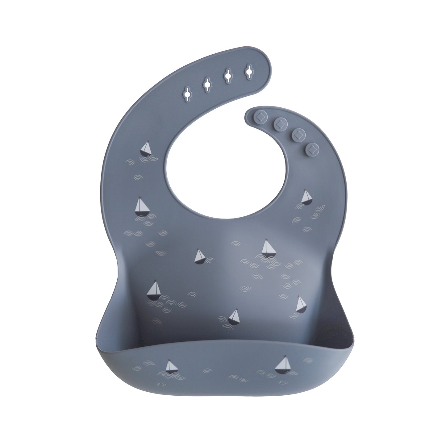 Mushie Silicone Baby Bib – Adjustable Catch-All