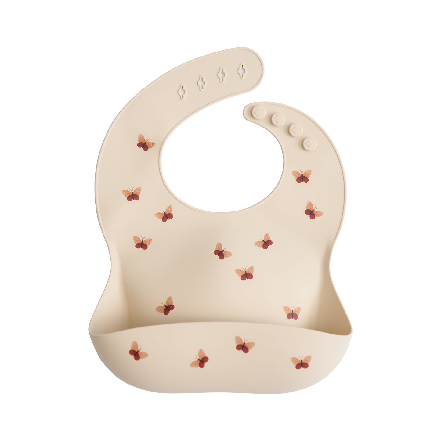 Mushie Silicone Baby Bib – Adjustable Catch-All