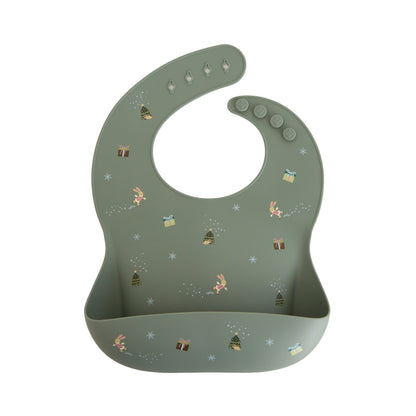 Mushie Silicone Baby Bib – Adjustable Catch-All
