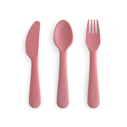Mushie Dinnerware Cutlery Set – Toddler Fork, Spoon & Knife