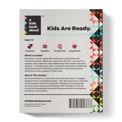 Back cover of a book titled 'Kids Are Ready.' with text and design elements.
