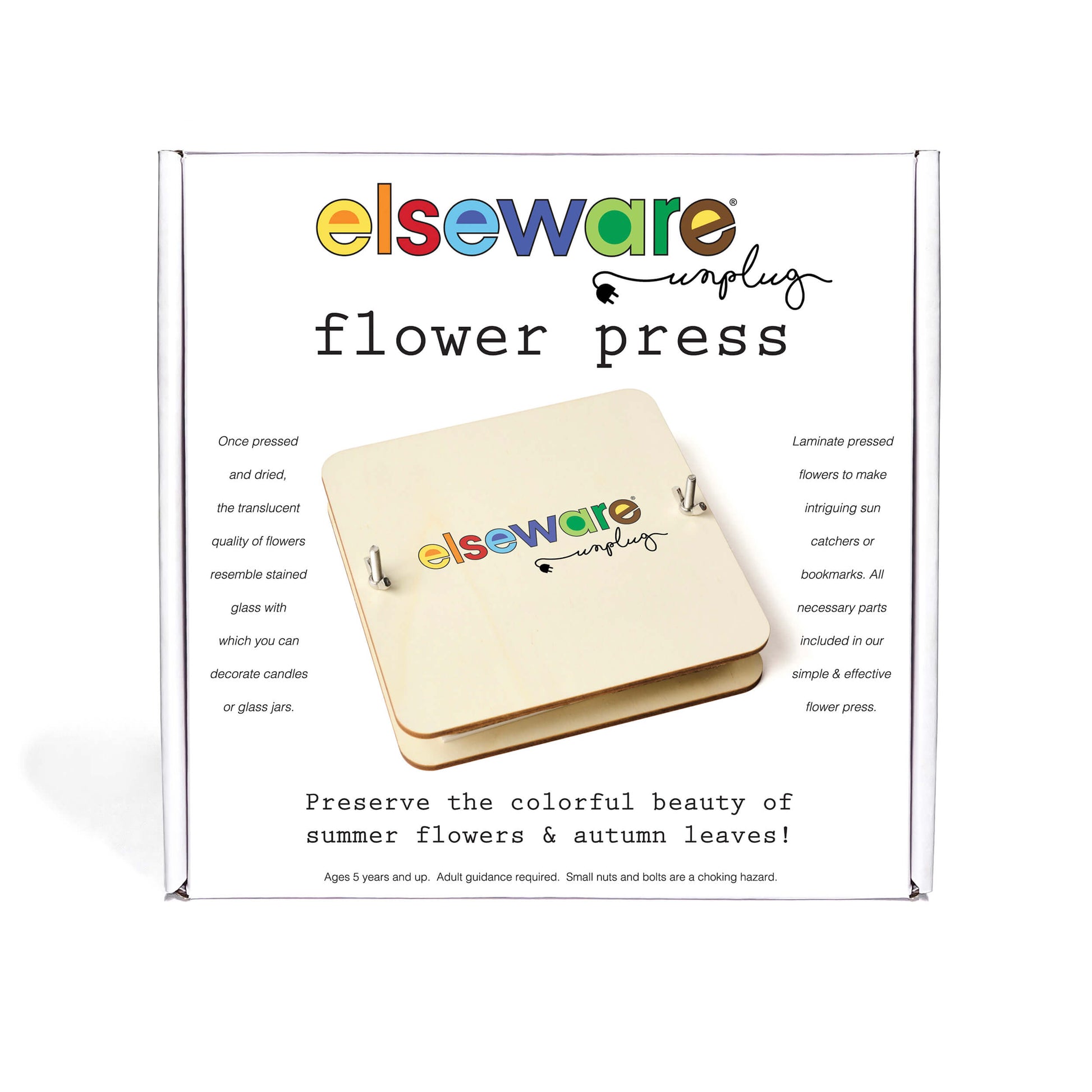elseware flower press packaging on a white background