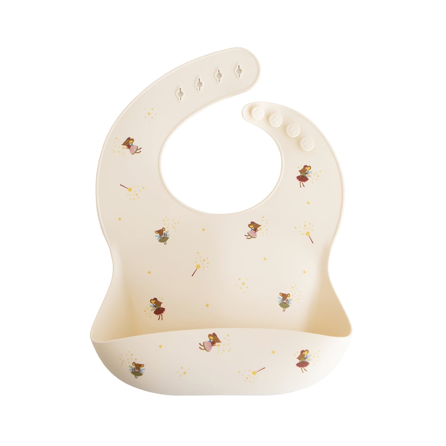 Mushie Silicone Baby Bib – Adjustable Catch-All