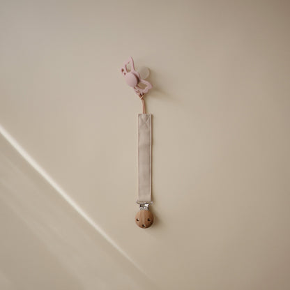 Mushie Linen Pacifier Clip 2-Pack – Water Resistant
