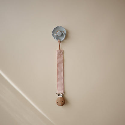 Mushie Linen Pacifier Clip 2-Pack – Water Resistant