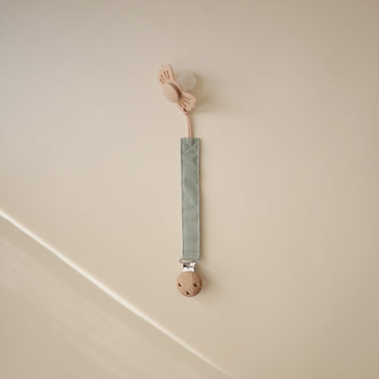 Mushie Linen Pacifier Clip 2-Pack – Water Resistant