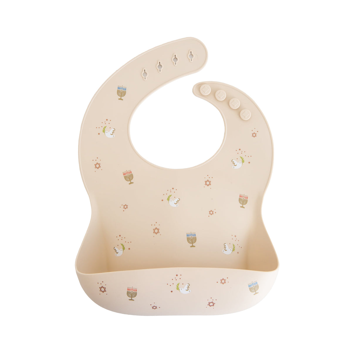 Mushie Silicone Baby Bib – Adjustable Catch-All