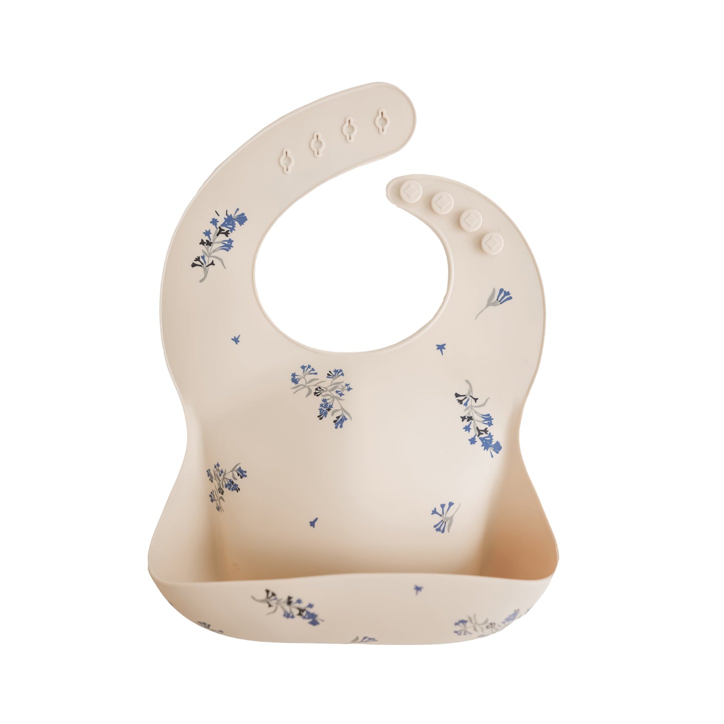 Mushie Silicone Baby Bib – Adjustable Catch-All