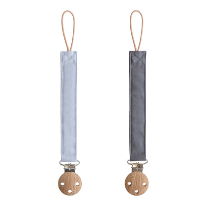 Mushie Linen Pacifier Clip 2-Pack – Water Resistant