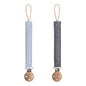 Mushie Linen Pacifier Clip 2-Pack – Water Resistant