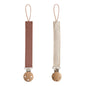 Mushie Linen Pacifier Clip 2-Pack – Water Resistant