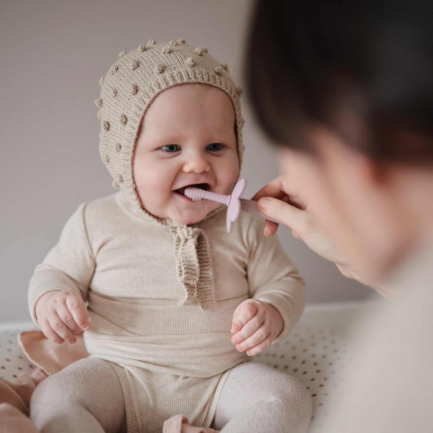 Mushie Flower Training Toothbrush – Silicone