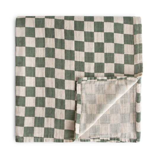 Mushie Muslin Swaddle Blanket – Organic Cotton