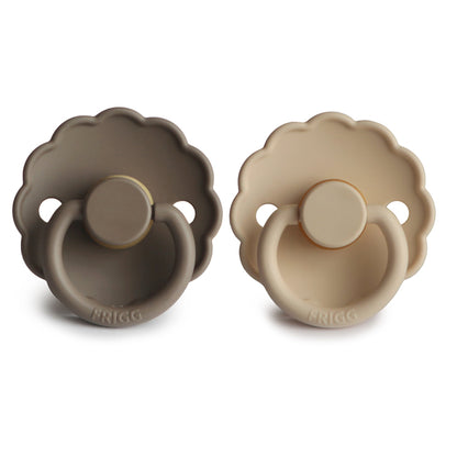 Mushie FRIGG Daisy Pacifier 2-Pack – Natural Rubber